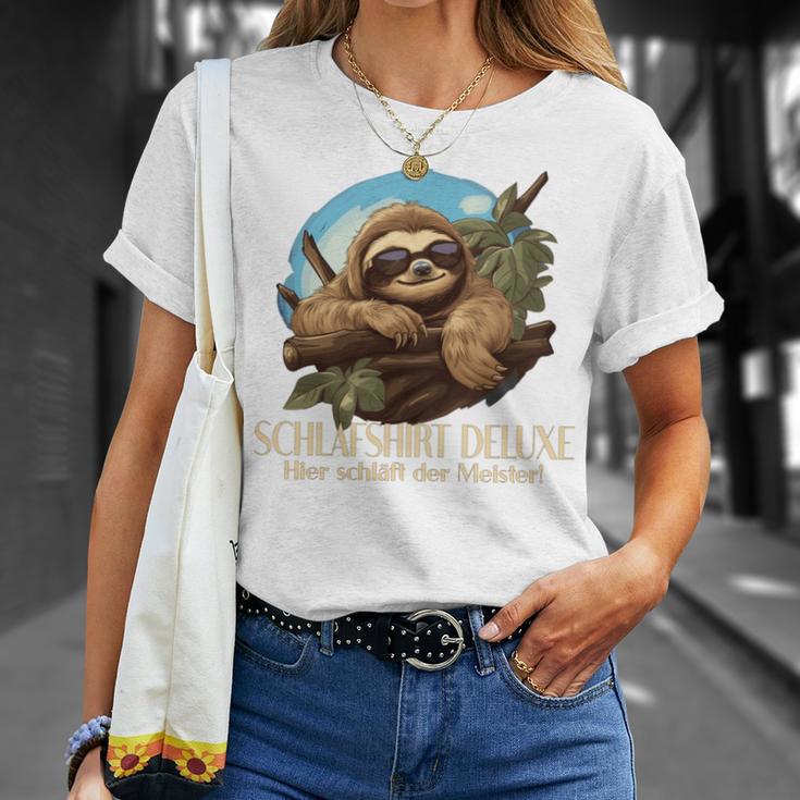 Faultier Pyjama Faultier Das Schläft Schlaf T-Shirt Geschenke für Sie