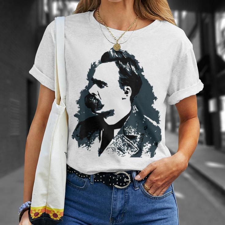 Friedrich Nietzsche Portraitsector Drawing Gray T-Shirt Geschenke für Sie