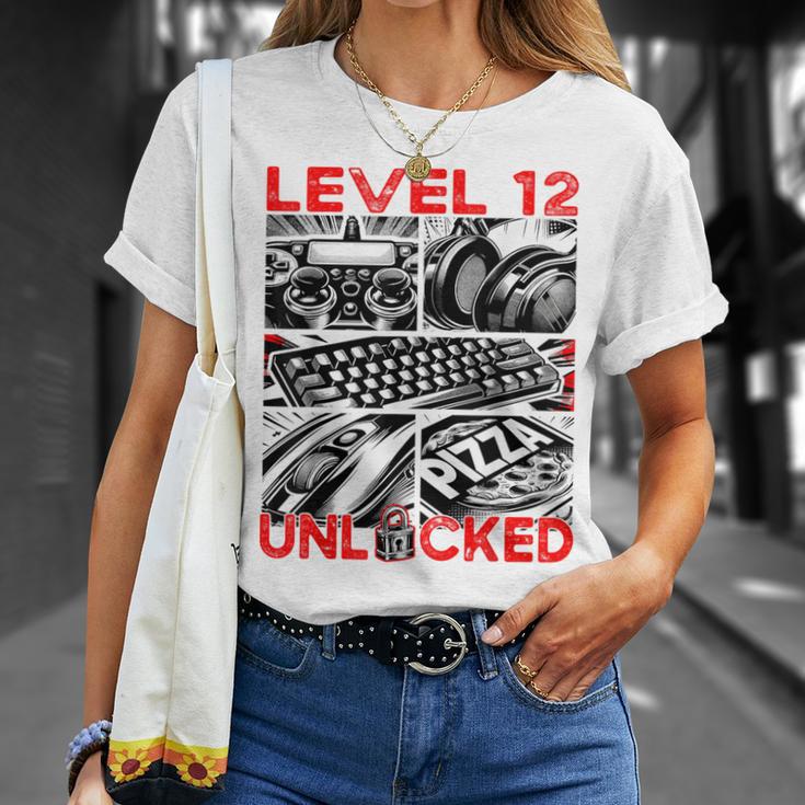 Geburtstag Level 12 Freigeschaltet Gaming & Zocker T-Shirt Geschenke für Sie