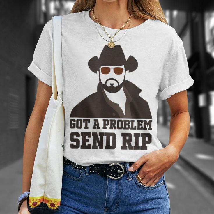 Habe Ein Problem Rip Senden Gray T-Shirt Geschenke für Sie