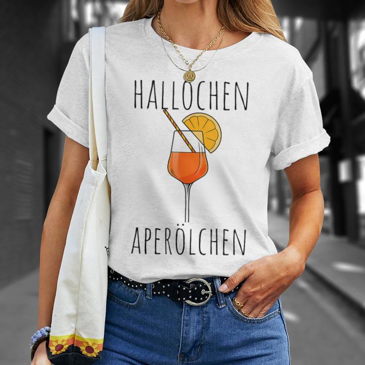 Hallöchen Aperölchen Summer Drinks Aperitif Spritz T-Shirt Geschenke für Sie