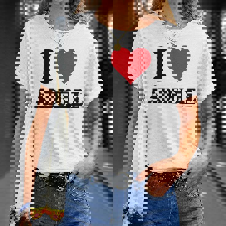 I Heart Adele First Name I Love Personalized Stuff Maglietta Regalos para ella