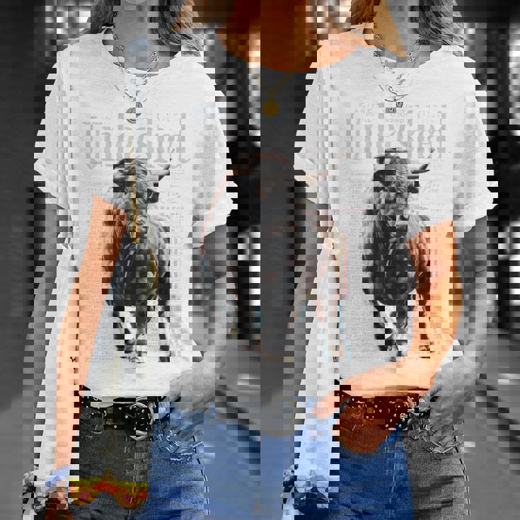 Hip Hop Urbanointage Edgy Y2k Backprint Streetwear Toro Maglietta Regalos para ella