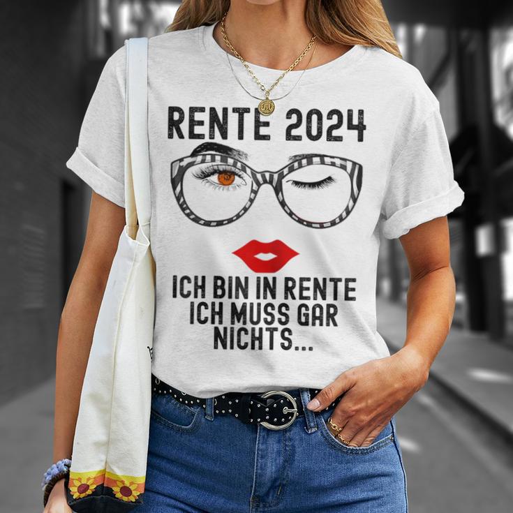 Ich Bin In Rente Ich Muss Gar Nichts 2024 Rentnerin T-Shirt Geschenke für Sie