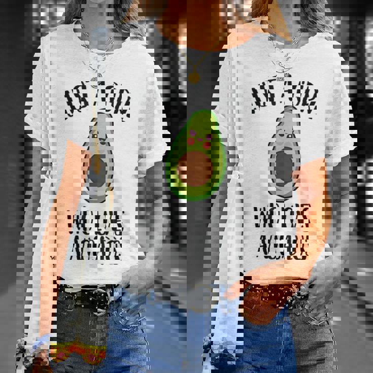 Just A Girl Who Loves Avocados Camiseta unisex Regalos para ella