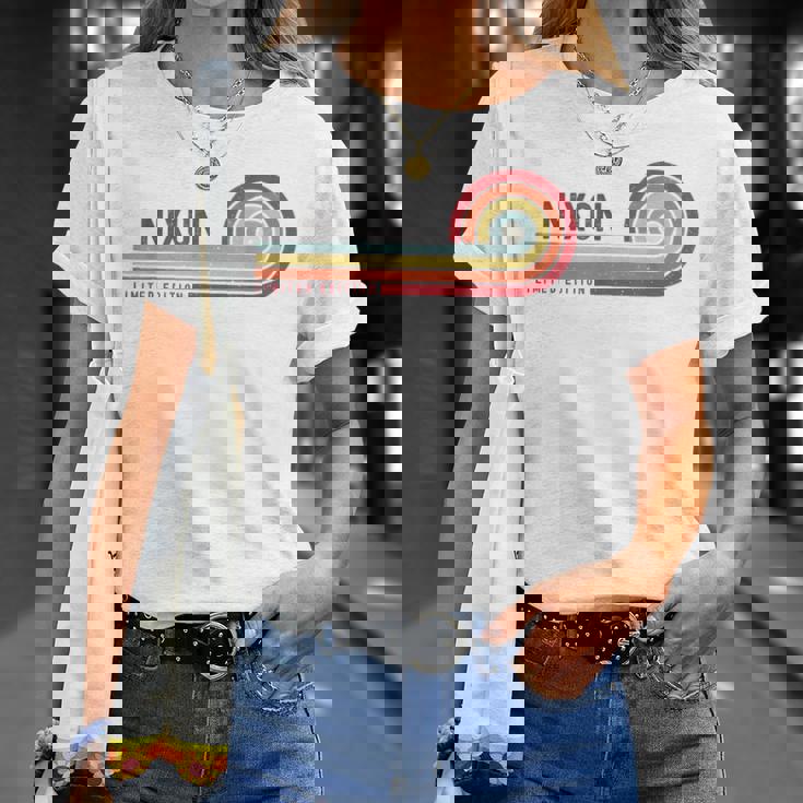 I Love Nixon Personalizado Retro Sunset Primer Nombre Camiseta unisex Regalos para ella