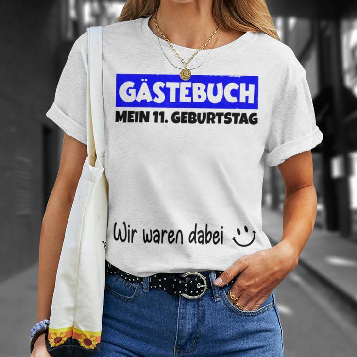 Mein 11St Birthday Wir War Dabei Guestbuch T-Shirt Geschenke für Sie