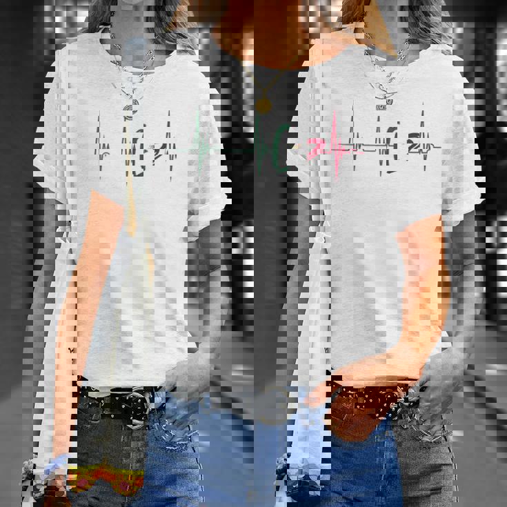 Mexico Heart Mexico Flag Heartbeat Ekg Pulse Mexican Roots T-Shirt Gifts for Her