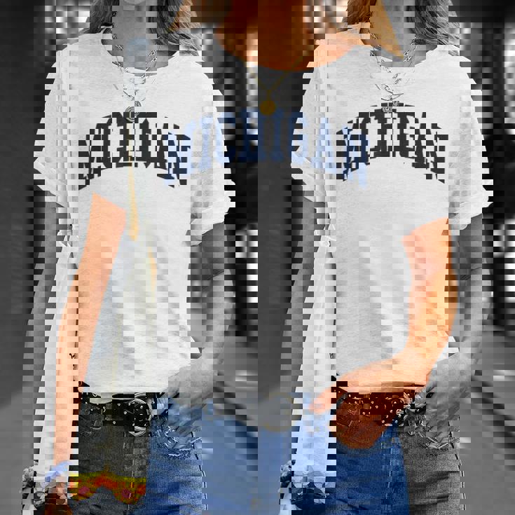 Michigan Throwback Classic T-Shirt Gifts for Her