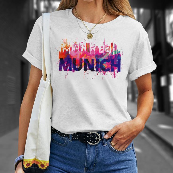 Munich Skyline Munich T-Shirt Geschenke für Sie