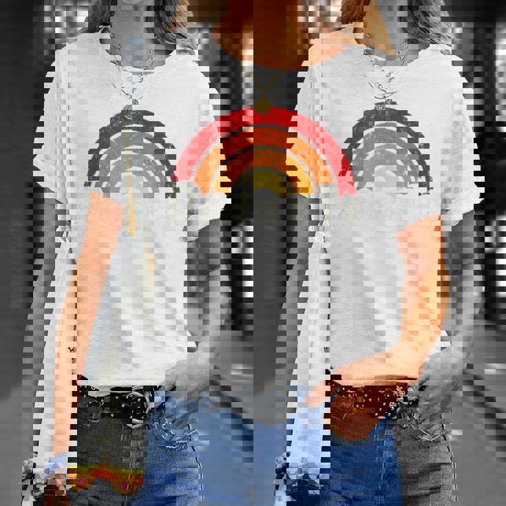Polaris Montana Mtintage 70S Diseño Retro Arco Iris Camiseta unisex Regalos para ella