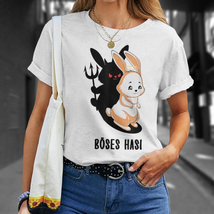 Rabbit Angel Rabbit Devil Angel Devil Evil Hasi T-Shirt Geschenke für Sie