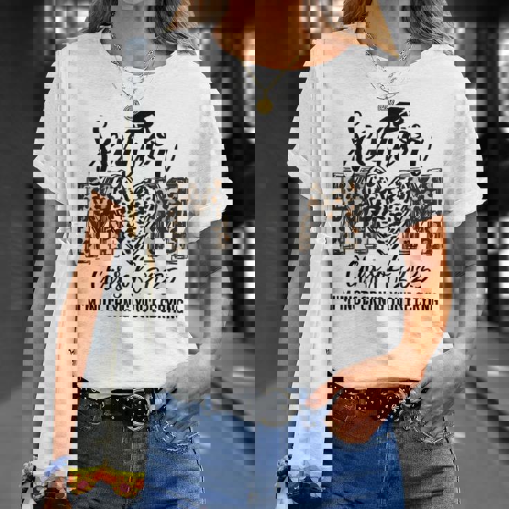 Senior Mom Class Of 2025 Senior Mama 2025 Graduation Leopard T-Shirt Gifts for Her