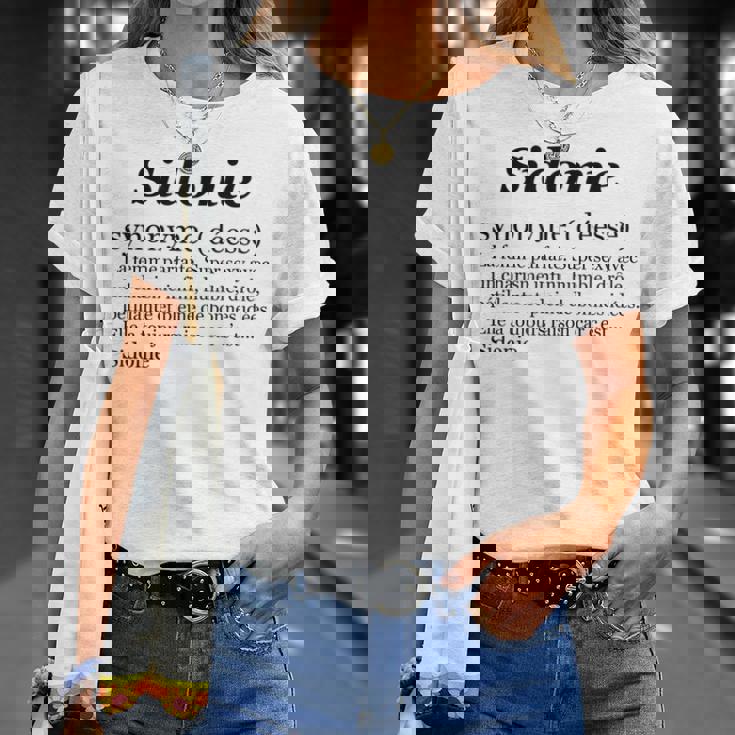 Sidunea Prénom Definition Sinónimo Déesse Drôle Humor Camiseta unisex Regalos para ella