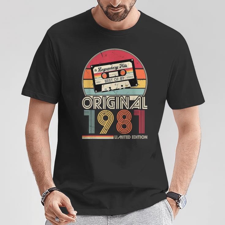 1981Intage Birthday Retrointage T-Shirt Lustige Geschenke