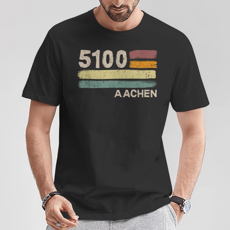 5100 Aachen Retro Postcodes Old Postcodeintage T-Shirt Lustige Geschenke