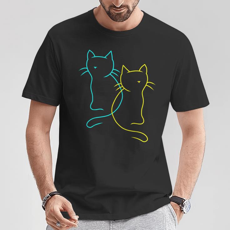 80S 90S Cats Retro Kittenintage Cat Children's T-Shirt Lustige Geschenke