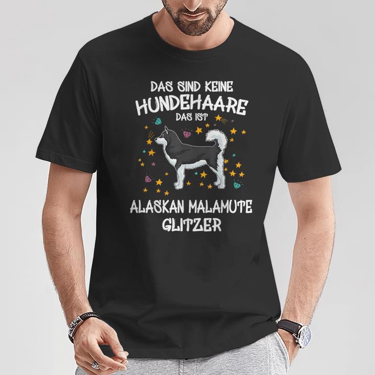 Alaskan Malamute Glitter Dog Holder Idea Dog T-Shirt Lustige Geschenke