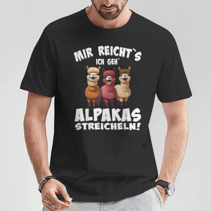 Alpaca And Lamas Mir Reichts Ich Geh Alpacas Streicheln T-Shirt Lustige Geschenke