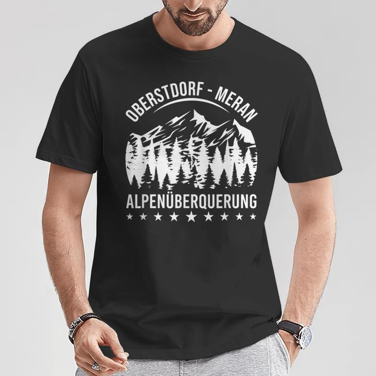 Alpenüberquerung Oberstdorf Merano E5 Alpine Crossing T-Shirt Lustige Geschenke