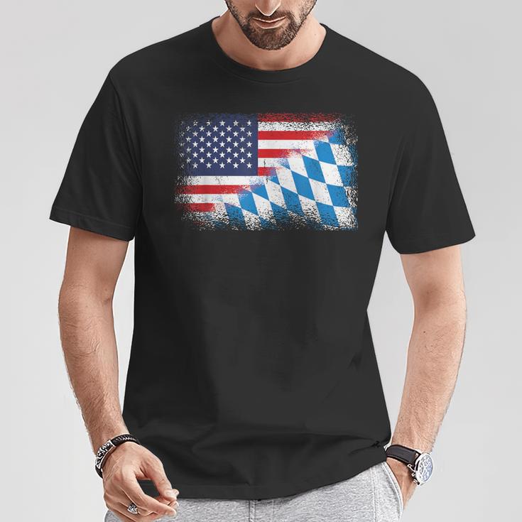 American Bavarian Flag Usa Bavaria Flag T-Shirt Lustige Geschenke