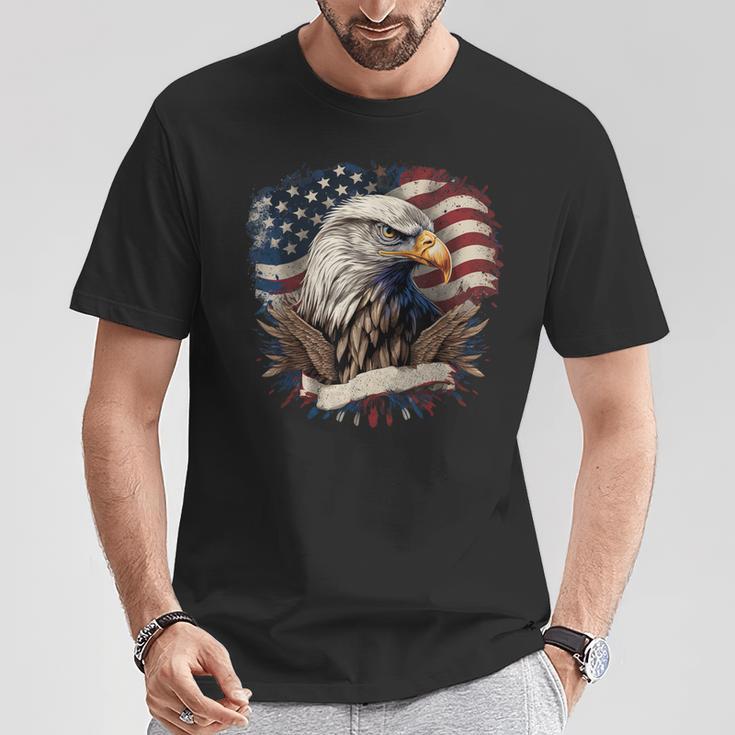 American Fan American Flag And Eagle Usa T-Shirt Lustige Geschenke