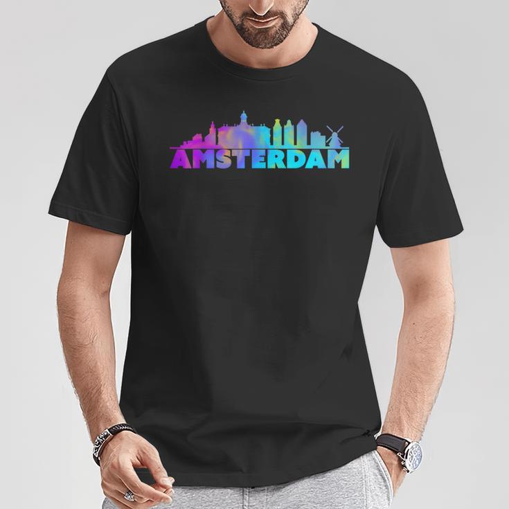 Amsterdam Skyline Netherlands Souvenir T-Shirt Lustige Geschenke