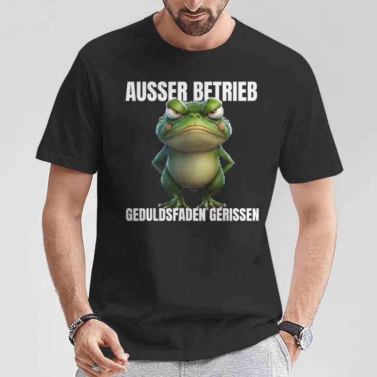 Außer Berieb Geduldsfaden Gerissen Frosch Monday T-Shirt Lustige Geschenke