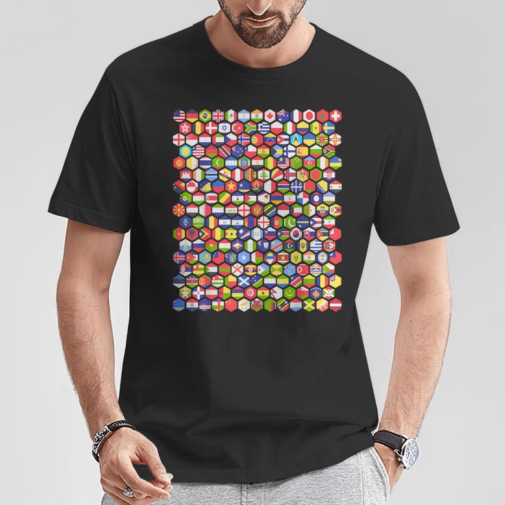Bandera Del Mundo Banderas Del Mundo Banderas De Naciones Para Niños Camiseta unisex Regalos divertidos