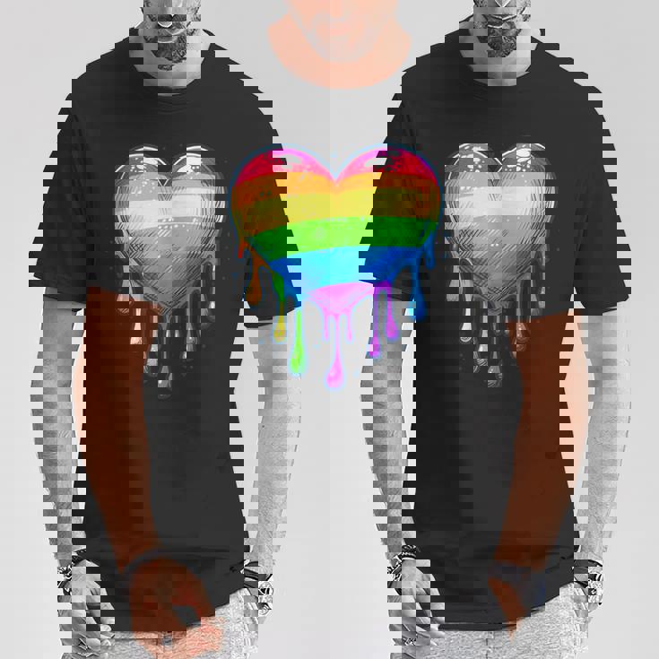 Bandera Del Orgullo Lesbiana Gay Del Corazón Del Arco Iris Lgbtq Lgbt Sin Mangas Camiseta unisex Regalos divertidos