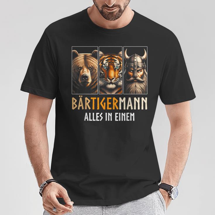 Bärtigermann All In One Retroiking T-Shirt Lustige Geschenke