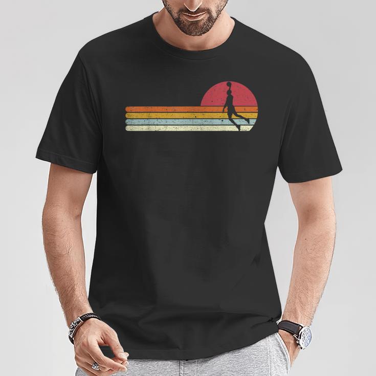 Basketball Sunset Sunsetintage Retro Distressed T-Shirt Lustige Geschenke