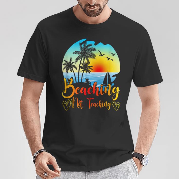 Beaching Not Teaching Lustiger Sommerlehrer Strandurlaub T-Shirt Lustige Geschenke