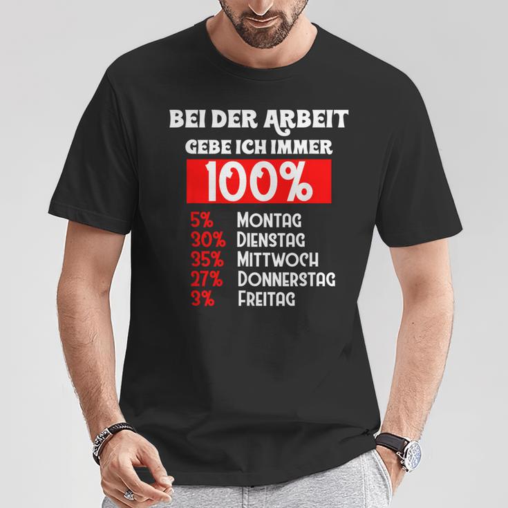 Bei Der Arbeit Gebe Ich Immer 100 T-Shirt Lustige Geschenke