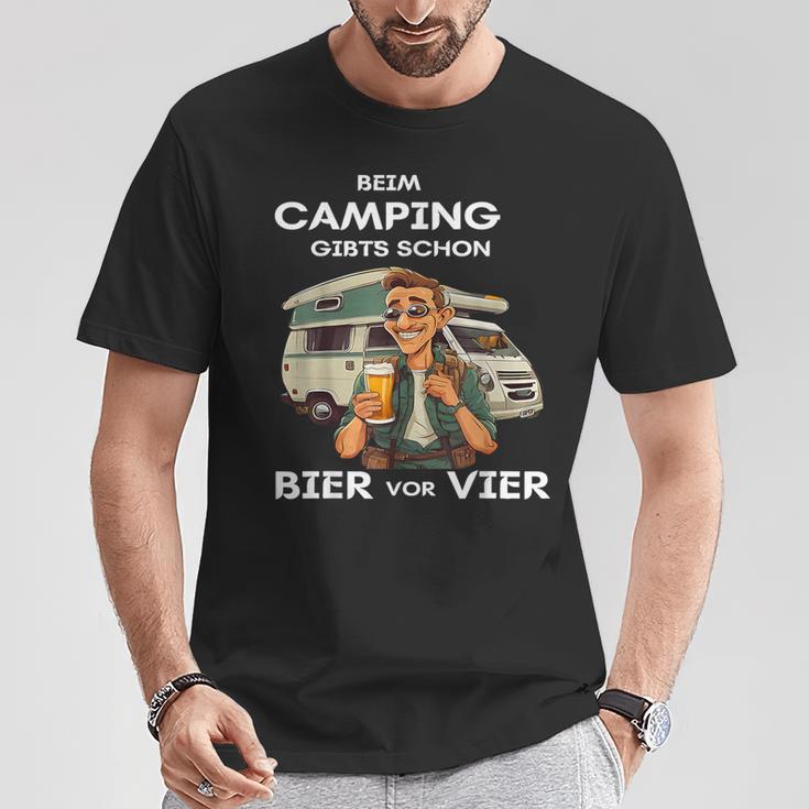 Beim Camping Gibts Schon Bierorier T-Shirt Lustige Geschenke