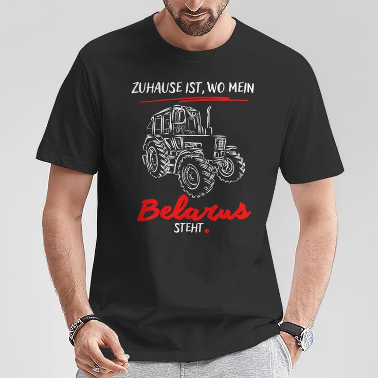 Belarus-Mts-Zuhause Ist Wo Mein Belarus Steht T-Shirt Lustige Geschenke