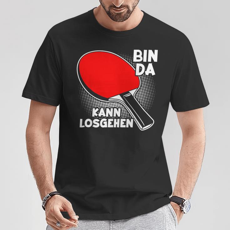 With Bin Da Kann Losgehen Table Tennis Player T-Shirt Lustige Geschenke