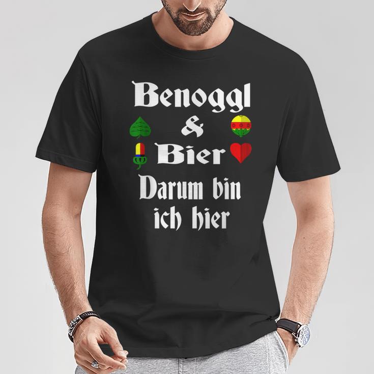 Binokel Player Swabian Schwabe Beer Benoggl T-Shirt Lustige Geschenke