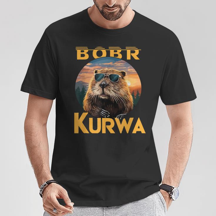 Bobr Kurwa Flannelette Meme Bóbr Bober Kurwa Cool T-Shirt Lustige Geschenke