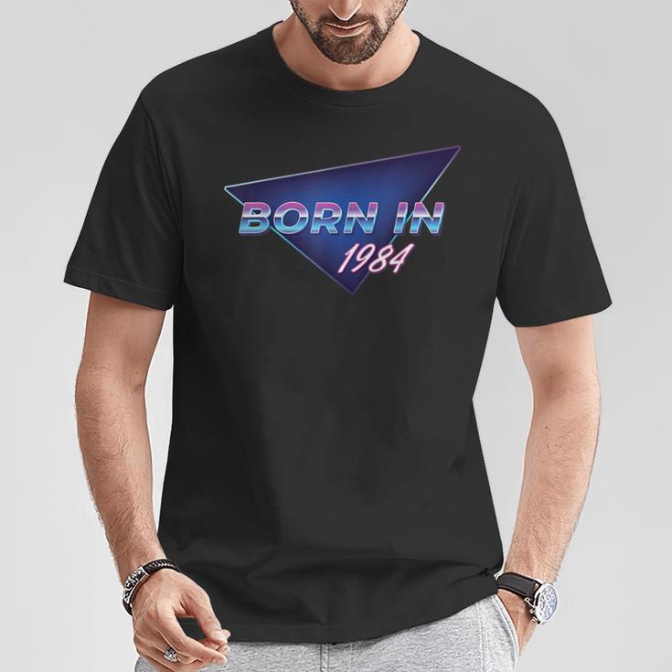 Born In 1984 Retro 80Er Jahre Stil Geburtstag Für Männer Und Frauen T-Shirt Lustige Geschenke