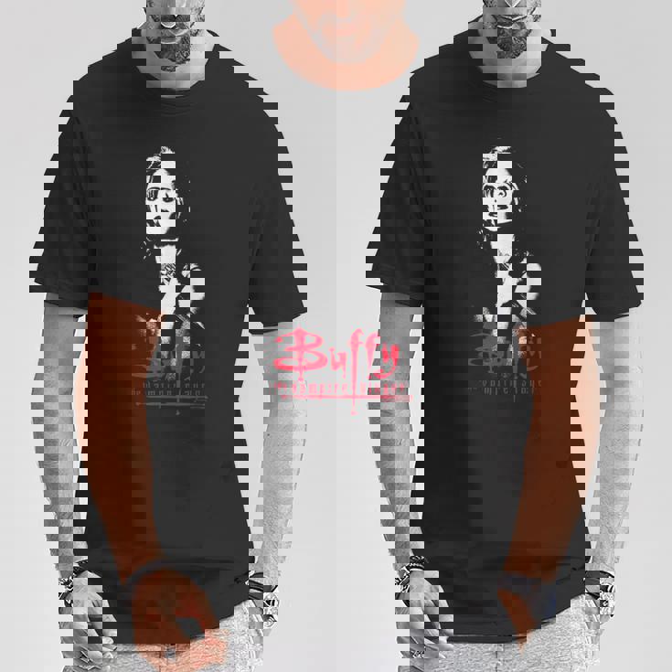 Buffy Theampire Slayer Buffy Summers Shadowed Portrait Maglietta Regalos divertidos