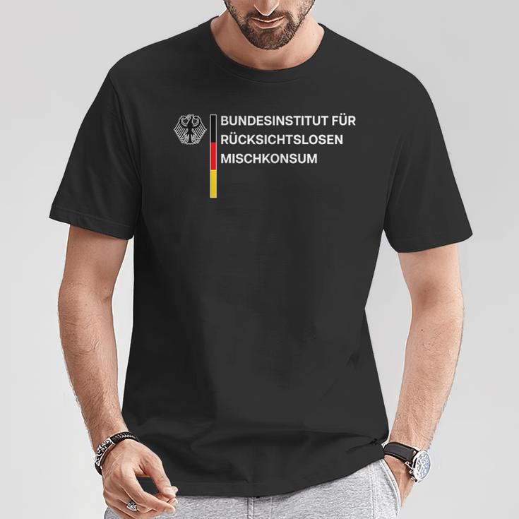 Bundesinstitut Für Rücksichtlosen Mischkonsum Ironie T-Shirt Lustige Geschenke