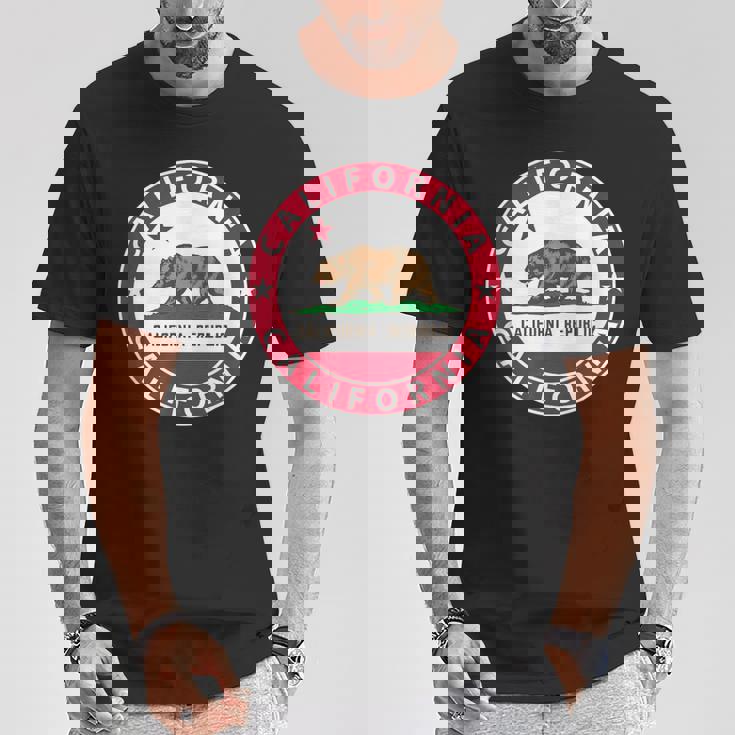 Californie California Drapeau D'ours Usa Etats-Unis America T-Shirt Cadeaux drôles