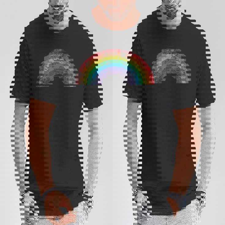 Camisa Arcoírisintage Retro Estilo 80'S Gay Pride Sin Mangas Camiseta unisex Regalos divertidos