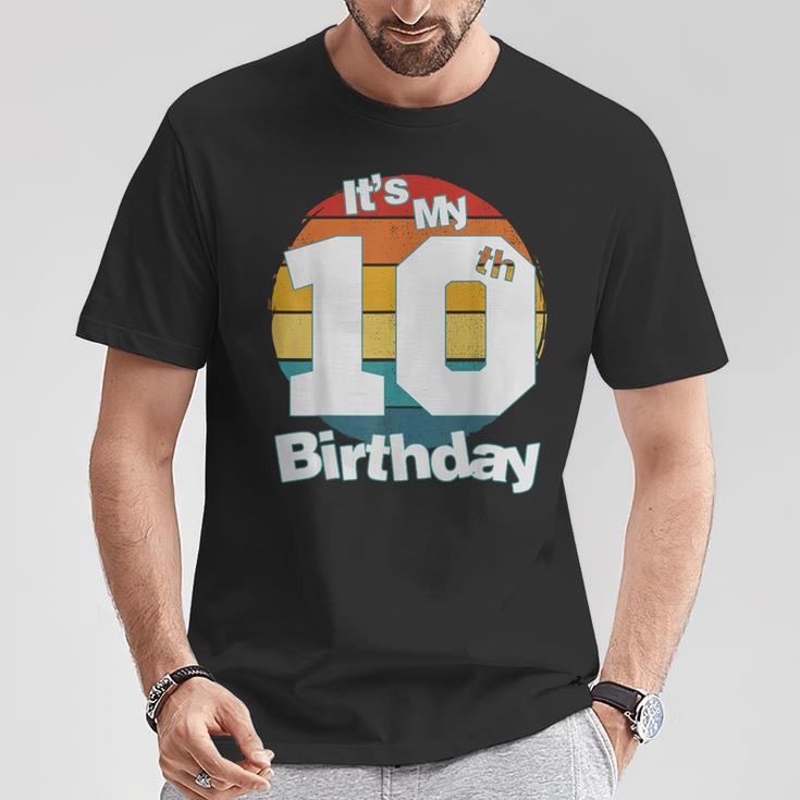 Camisa De Cumpleaños Número 10 Es Mi 10 Cumpleaños Cumpleaños 10 Años Camiseta unisex Regalos divertidos