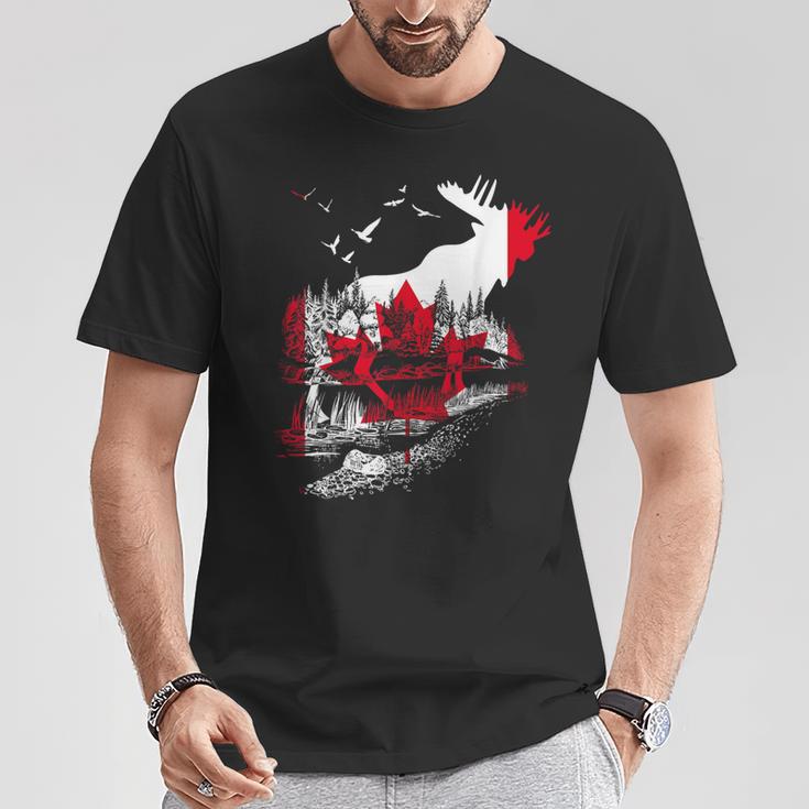 Canada Flag Moose Canada T-Shirt Lustige Geschenke