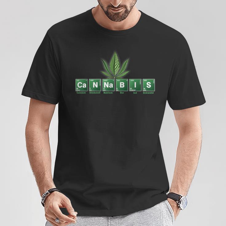 Cannabis Periodensystem Marijuana Hemp Leaf T-Shirt Lustige Geschenke