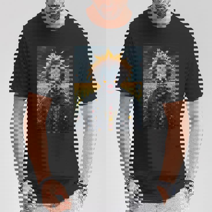 Clown Maléfique Un Champ De Maïs Monstre Sombre Horreur Effrayant Effrayant T-Shirt Cadeaux drôles