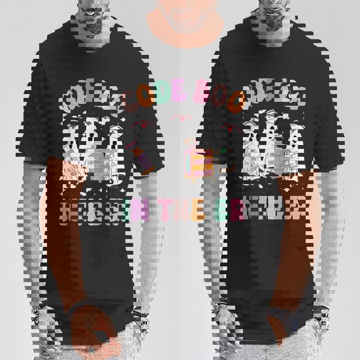 Code Boo In The Er Nurse Nursing Ghost Halloween Costume T-Shirt Unique Gifts