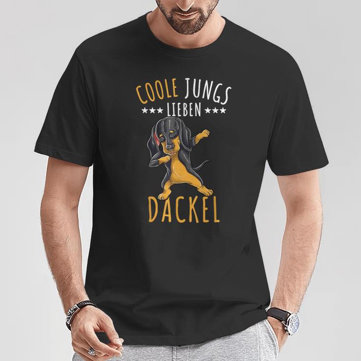 Coole Jungs Lieben Dackel T-Shirt Lustige Geschenke